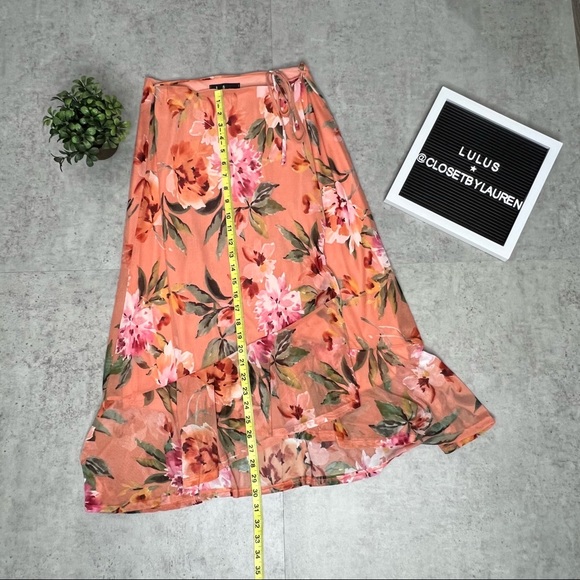 Lulus Maxi Tie Up Floral Skirt - Picture 3 of 8